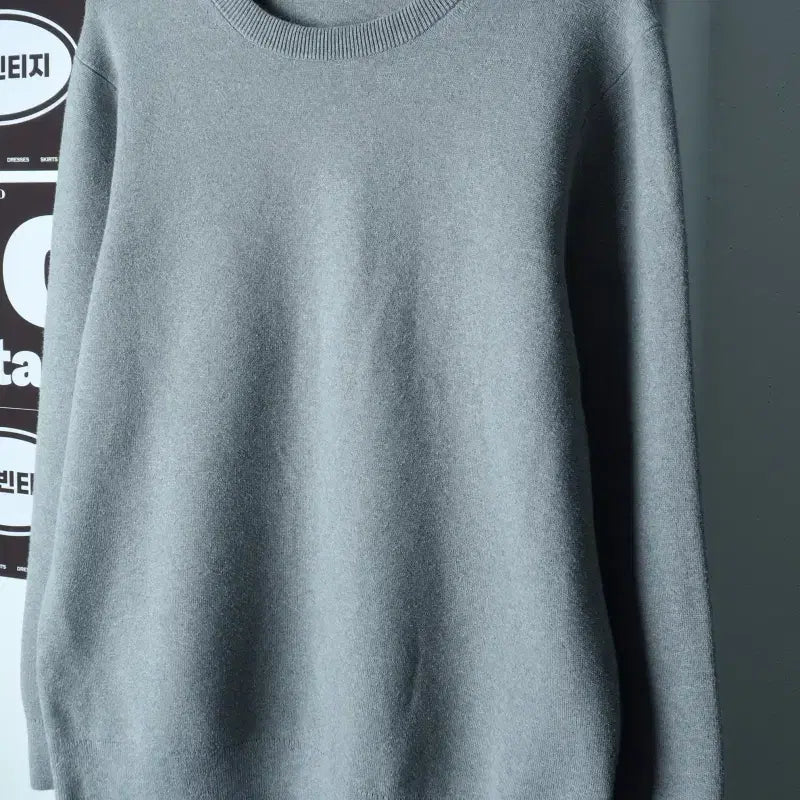 [BUNJANG] Uniqlo Knit Grey Plain XL / (XL) 유니클로 니트 그레이 무지 아메카지-H39485