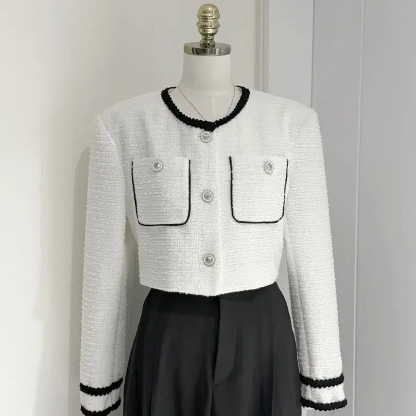 [BUNJANG] Colorblock Tweed Jacket / 배색 트위드 자켓