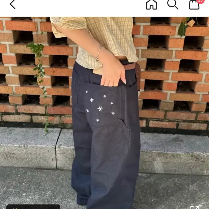 [BUNJANG] Star Non-Fade Raw Denim Pants / 스타 논페이드 생지 팬츠