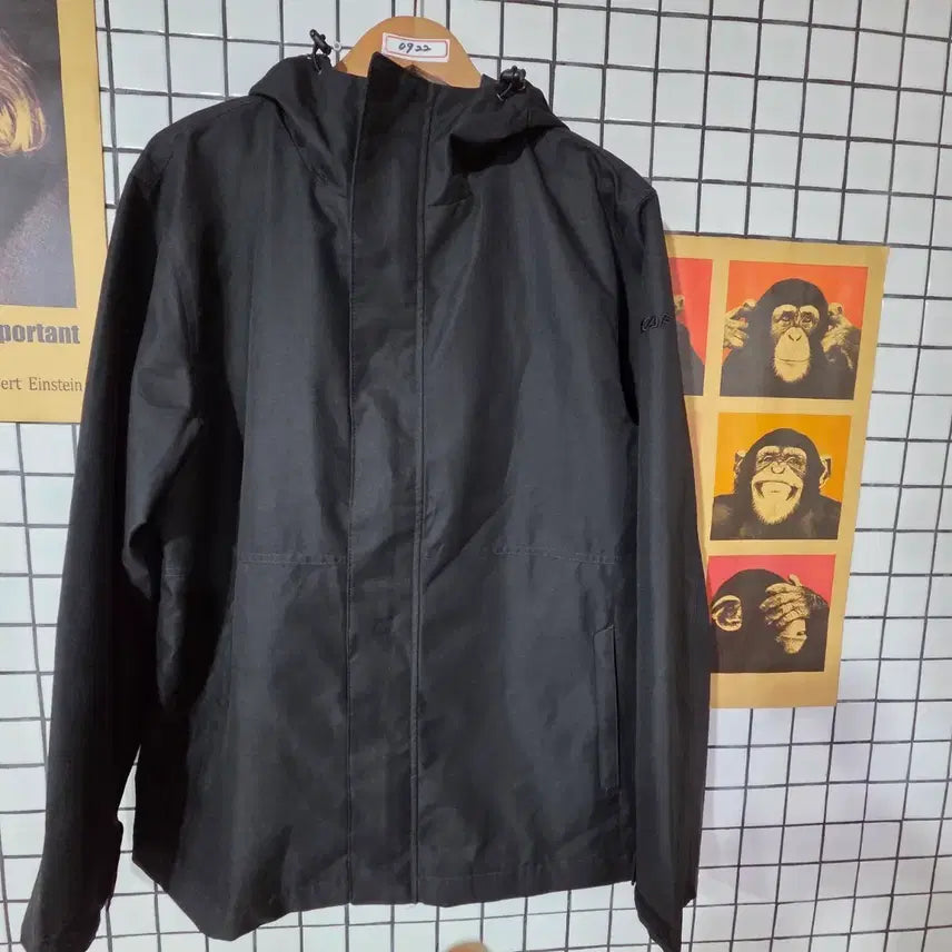 [BUNJANG] Black Hooded Zip-Up Jacket / 블랙 후드 집업 자켓 0923