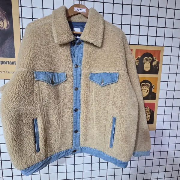 [BUNJANG] Wool Denim Mix Jacket Beige / 양털 데님 믹스 자켓 베이지 0923