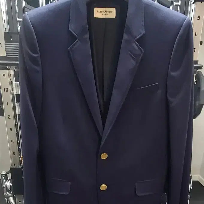 [BUNJANG] Saint Laurent Hedi Gold Button Blazer Navy / 생로랑 에디 금장 블레이져 팝니다.