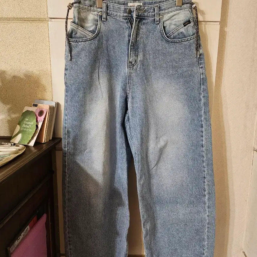 [BUNJANG] Wide String Denim Jeans / oot 청바지 와이드 스트링 데님
