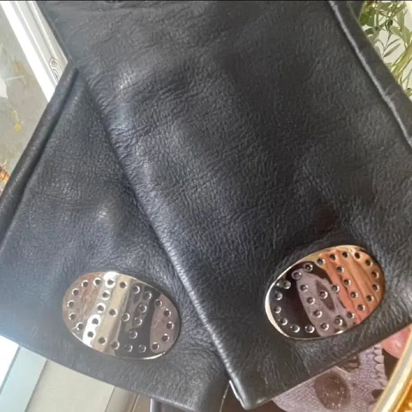 [BUNJANG] Hermès Black Leather Gloves / [정품] 에르메스 블랙 가죽 장갑