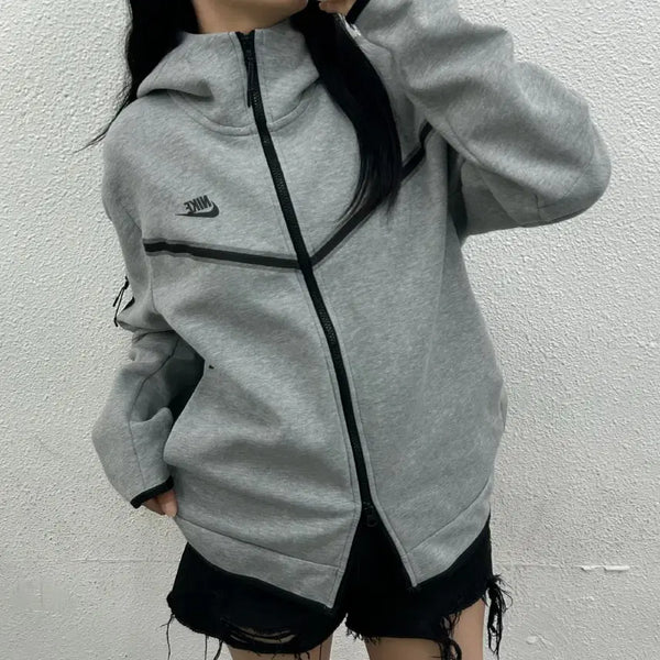 [BUNJANG] Nike Tech Fleece Side Zip Jacket Grey XL / 나이키 사이드지퍼 그레이 테크백 XL