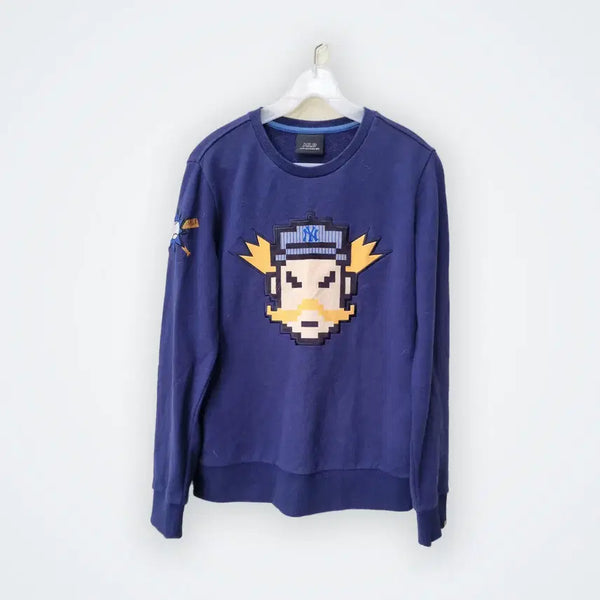 [BUNJANG] MLB Pixel Art Sweatshirt Navy / [90] MLB 픽셀 아트 맨투맨 스웨트셔츠 네이비