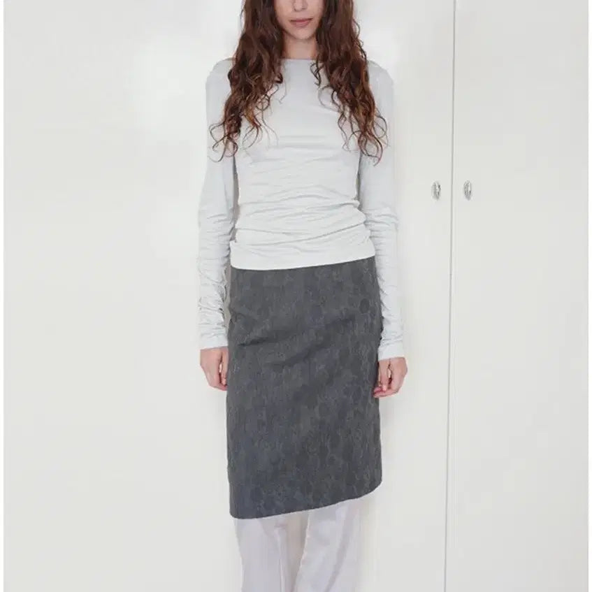 [BUNJANG] Reforce Modal Backless T-shirt (Gray, M) / 리포스 - 모달 백리스 티셔츠 (그레이 M사이즈)
