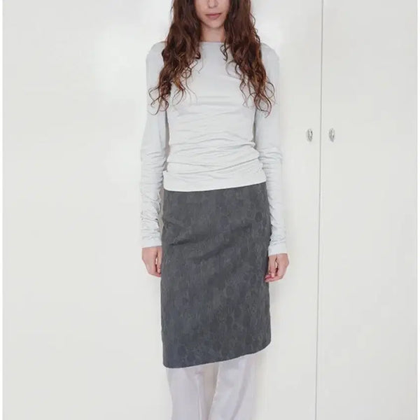 [BUNJANG] Reforce Modal Backless T-shirt (Gray, M) / 리포스 - 모달 백리스 티셔츠 (그레이 M사이즈)