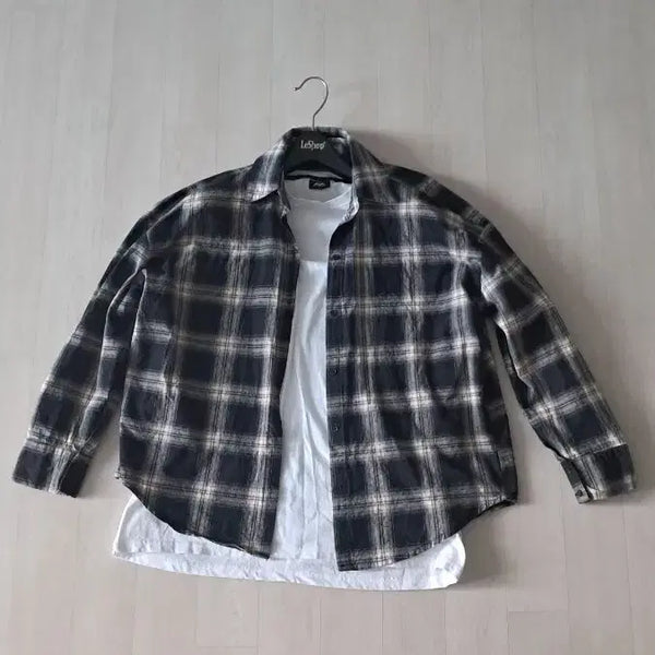 [BUNJANG] Check Pattern Loose Fit Shirt / 체크셔츠