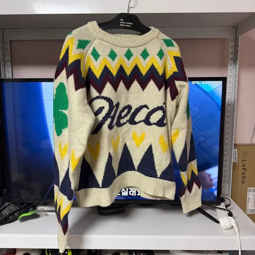 [BUNJANG] AICAWHITE Knit Sweater / L)에이카화이트 니트