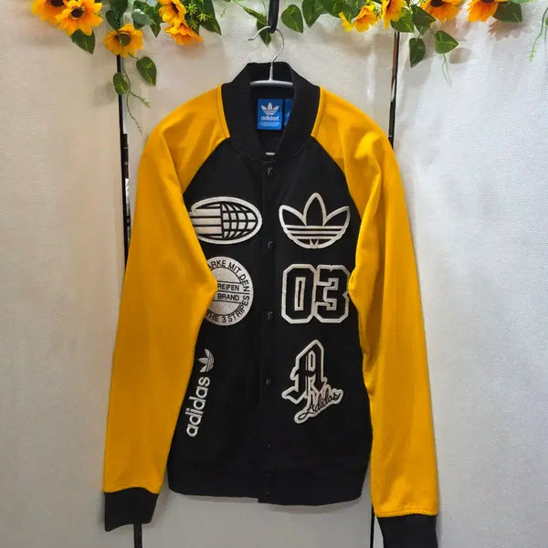 [BUNJANG] Adidas Flame Patch Jersey Jacket / 아디다스져지불꽃패치져지자켓