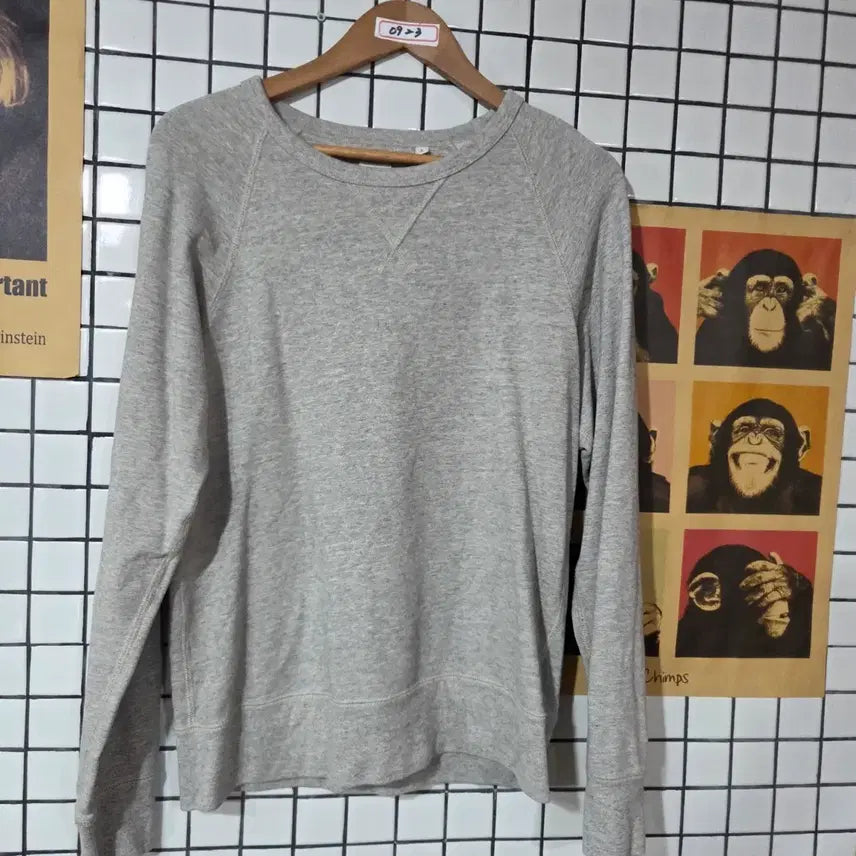 [BUNJANG] Plain Sweatshirt Grey / 무지 맨투맨 그레이 0923