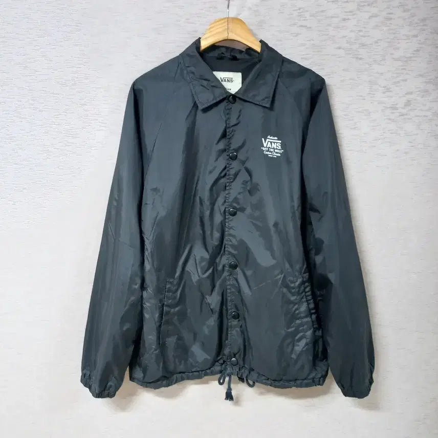 [BUNJANG] Vans Black Drawstring Hem Jacket / B9-23/반스 밑단끈조절 블랙 자켓 봄가을 남성