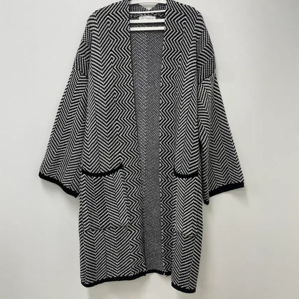 [BUNJANG] ERISECHO Pattern Knit Long Cardigan / ERISECHO 패턴 니트 롱 가디건