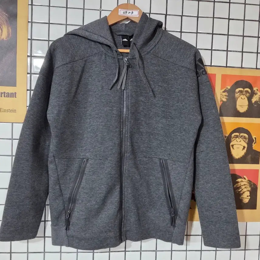 [BUNJANG] Adidas Hooded Zip-Up Gray / 아디다스 후드집업 그레이 0923