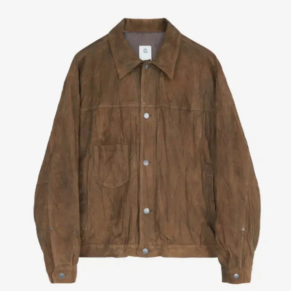 [BUNJANG] Polytro Lined Suede Trucker Camel Size 4 / 폴리테루 링클드 스웨이드 트러커 4