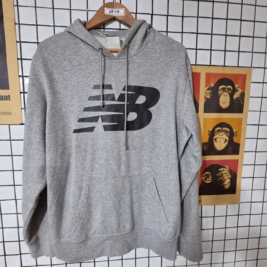 [BUNJANG] New Balance Grey Hoodie / 뉴발란스 후드티 그레이 0923
