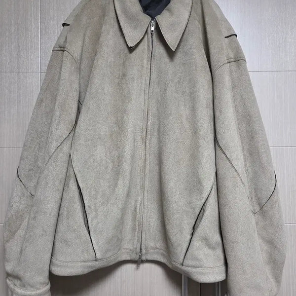 [BUNJANG] New Chief Chic Suede Panel Blue Jean Jacket / 뉴치프시크 스웨이드 절개 블루종