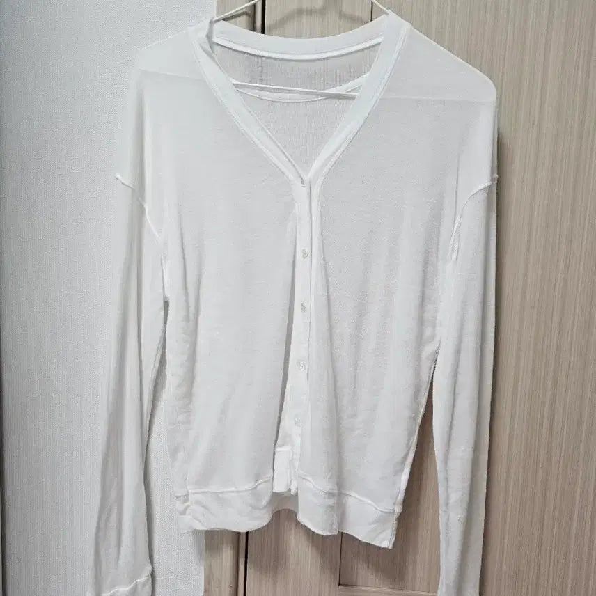 [BUNJANG] White Layered Cardigan / 화이트 레이어드 가디건