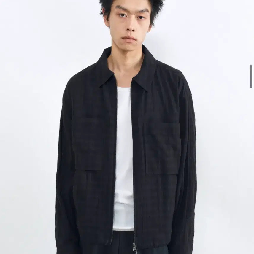 [BUNJANG] INSILENCE Texture Mix Dyeing Jacket Black L / 인사일런스 텍스처 믹스 다잉 자켓 BLACK L