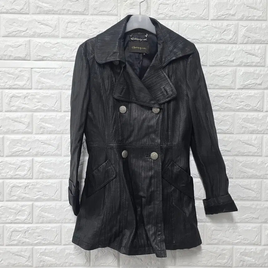 [BUNJANG] The Handsome Objet Black Genuine Leather Jacket F179 / S 한섬 오브제 블랙 천연가죽자켓 F179