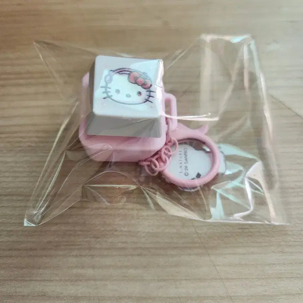 [BUNJANG] Hello Kitty Keycap Charm - Pink / 키티 키캡 키링 핑크