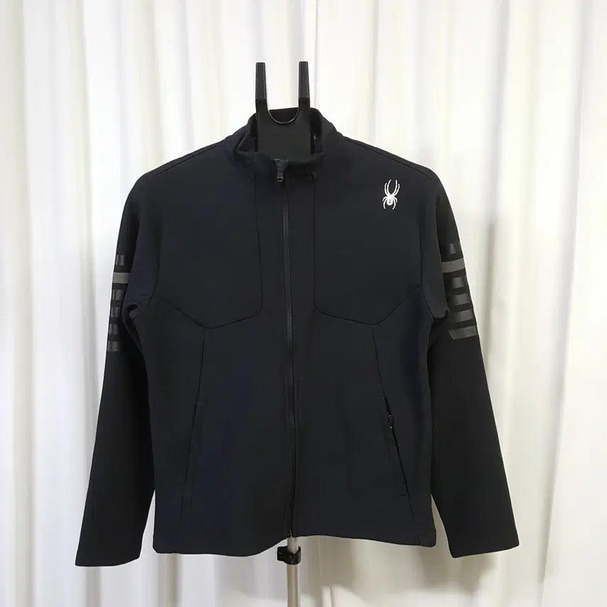 [BUNJANG] Spider Men's Zip-Up Jacket Black 105 / 스파이더 남성 안감기모 집업 자켓 블랙 105 오일장