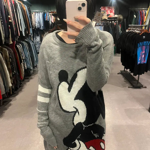 [BUNJANG] Disney Mickey Mouse Long Knit / (021) DLSNEY 디즈니 미키마우스 롱니트