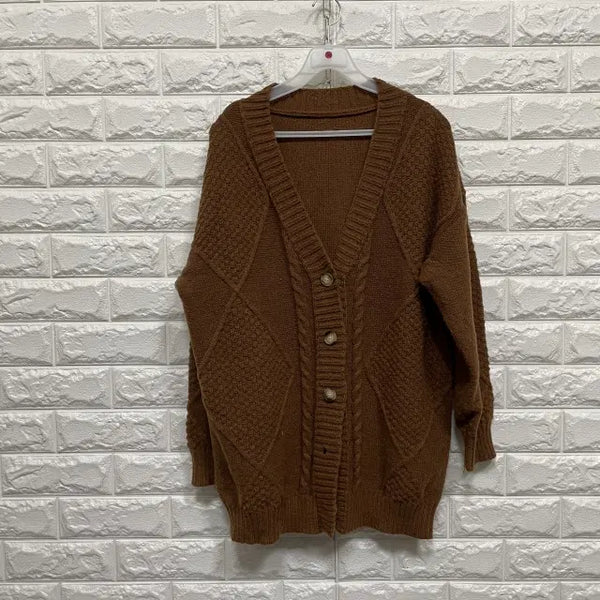 [BUNJANG] Long Knit Cardigan / @1066) 롱 니트가디건