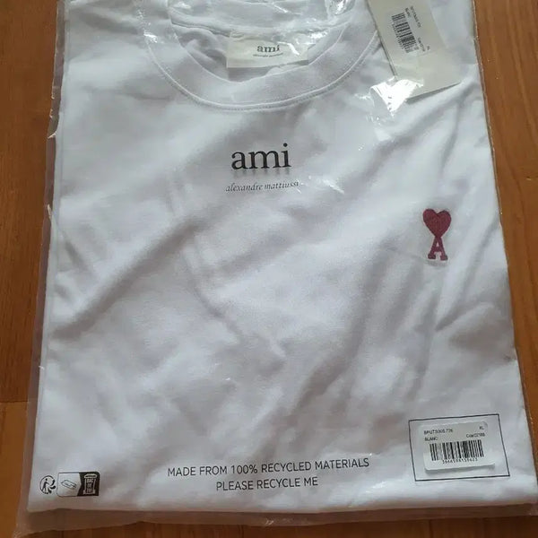 [BUNJANG] AMI T-Shirt White XL / 아미 반팔티 화이트xl