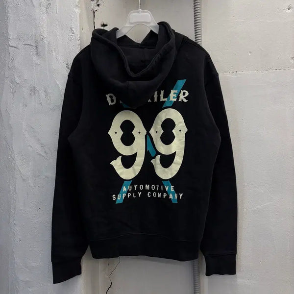 [BUNJANG] Russell Back Print Black Hoodie / 러셀 후면 프린팅 블랙 후드티