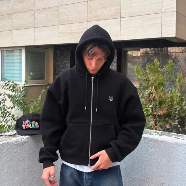 [BUNJANG] Maison Bold Fox Hooded Zip-Up Jacket / 메종 볼드폭스 후드집업