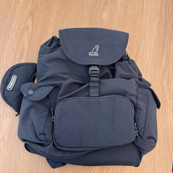 [BUNJANG] Kangol Mini Backpack Black / 캉골 미니 백팩 (미착용, 택O)