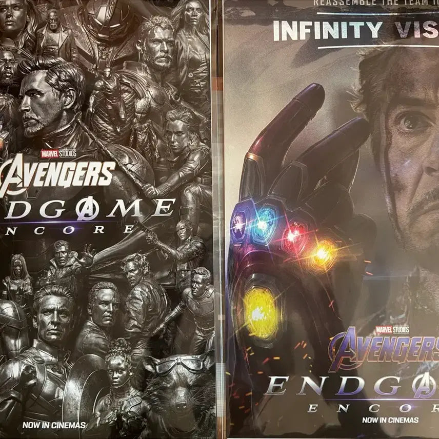 [BUNJANG] Avengers: Endgame Encore "Gwang-eum" Poster Set (A3) / <어벤져스 엔드게임 >앙코르  광음 포스터2종 세트(A3 전용박스 사용)