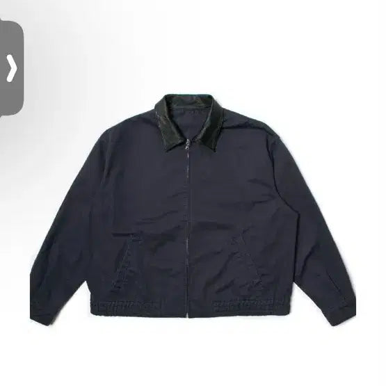 [BUNJANG] RWCKS Leather Collar Jacket Navy 2 / 뤡코즈 레더 카라 자켓 네이비 2