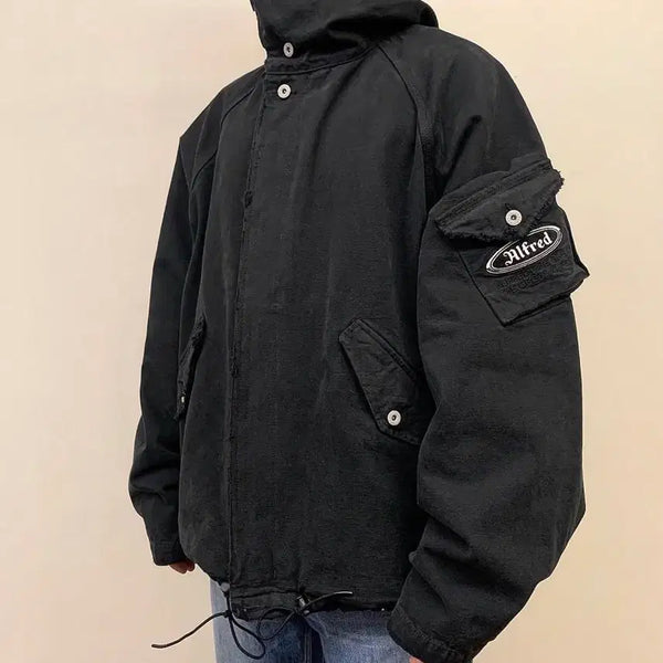 [BUNJANG] Heritagefloss Alfred Smoke Jacket Black M / 헤리티지플로스 알프레드 스모크 자켓 블랙 M