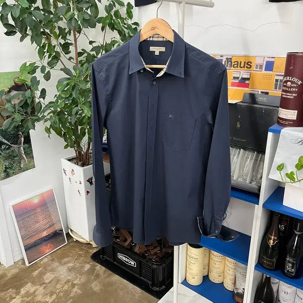 [BUNJANG] Burberry Cotton Solid Shirt L / 버버리 코튼 솔리드 셔츠 L