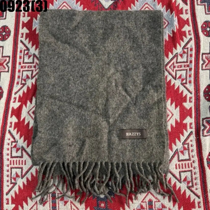 [BUNJANG] Hazzys Muffler Grey / 헤지스 머플러 그레이 0923