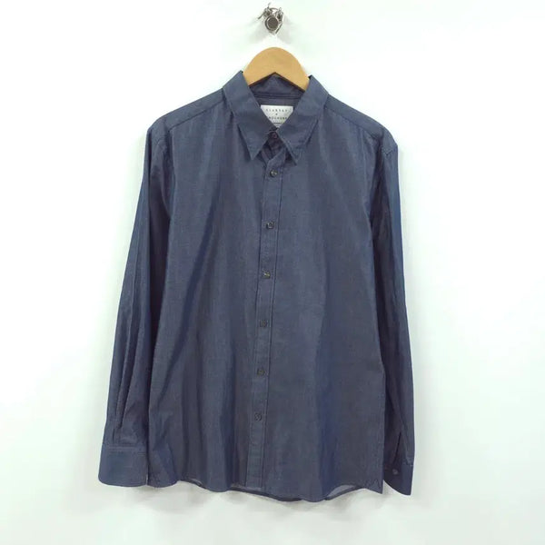[BUNJANG] Knockus Classy Denim Pattern Shirt - Size 95 / 노커스 클래씨) 거의새거 데님패턴 셔츠 - 95