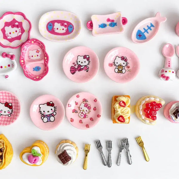 [BUNJANG] Hello Kitty Miniature Food Playset / 헬로키티 식완 미니어쳐