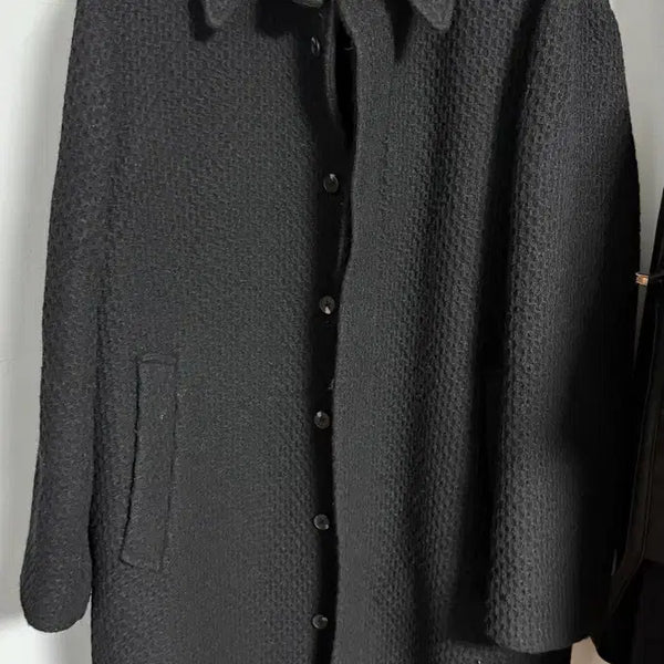 [BUNJANG] Hatching Room Tweed Balmacaan Coat / 해칭룸 트위드 발마칸 코트