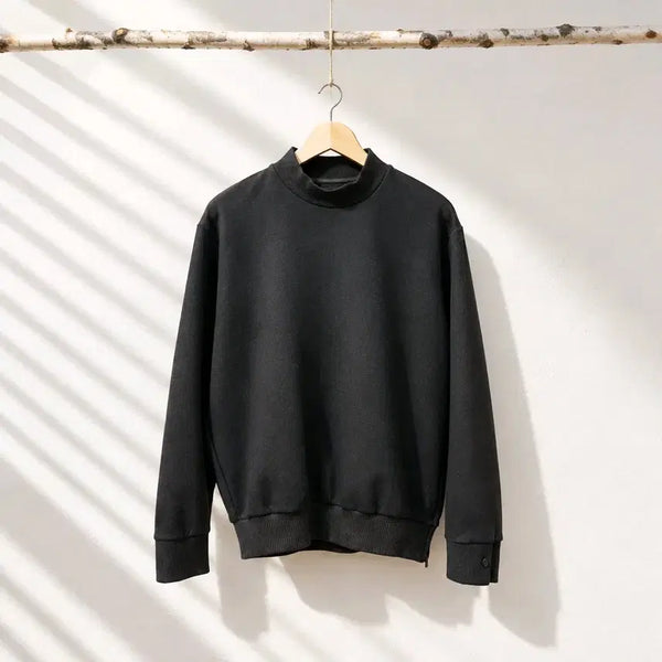 [BUNJANG] System (SYSTEM) 2022 Back Tape Mock Neck Sweatshirt Size 95 / 한섬 시스템(SYSTEM) 2022 백테이프 루즈핏 모크넥 맨투맨 95사이즈