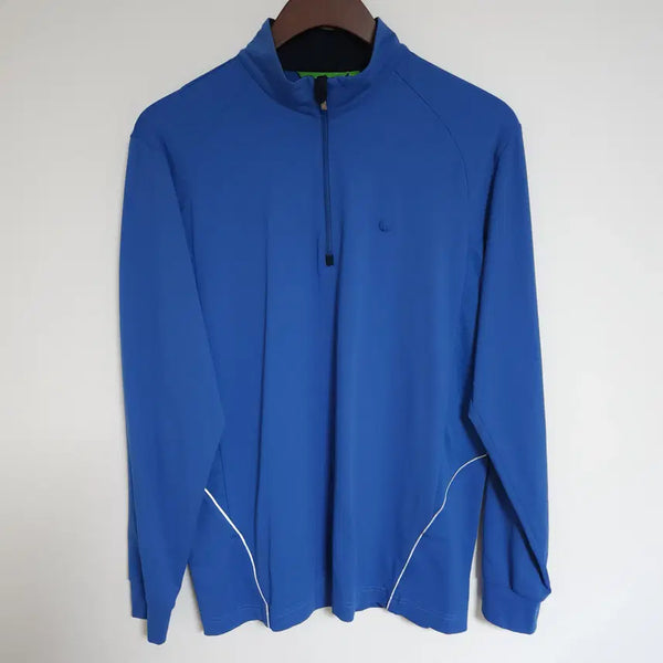 [BUNJANG] Hazzys Golf Blue Zip-Up Training Jersey Jacket / 581 헤지스 골프 블루 집업 자켓 트레이닝 저지