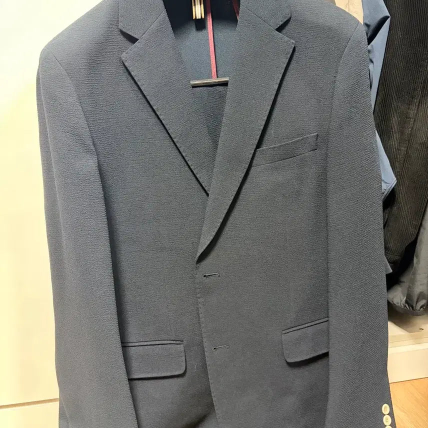 [BUNJANG] STCO Navy Seersucker Blazer Set / Stco 네이비 시어서커 블레이저 set
