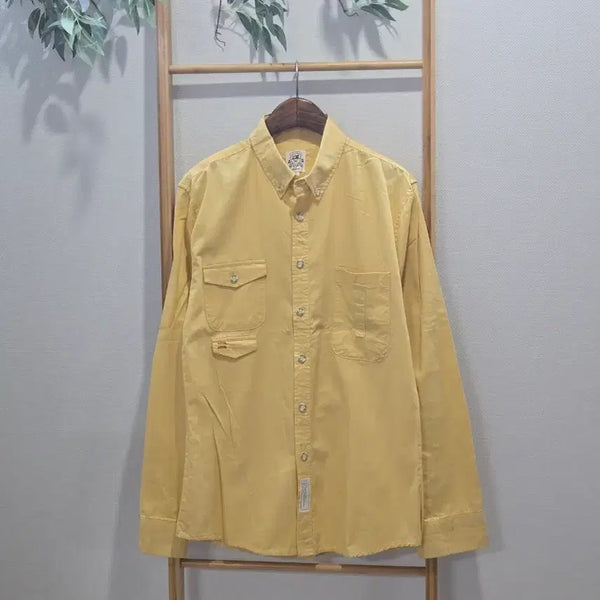 [BUNJANG] Illusion Yellow Cotton Blend Shirt / 일루션 엘로우 셔츠