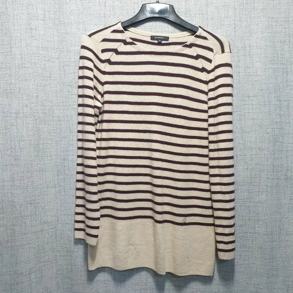 [BUNJANG] Beanpole Striped Wool Knit 100 / 빈폴 스트라이프 단가라 모직 니트 100
