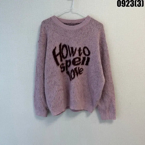[BUNJANG] Lettering Knit L / 레터링 니트 L