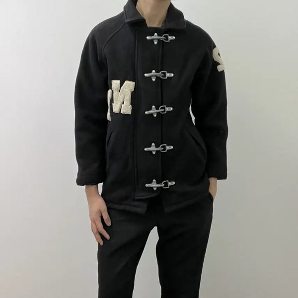 [BUNJANG] Short Fireman Buckle Melton Wool Jacket M / 90's 쇼트 파이어맨 버클 멜톤 울 자켓 M