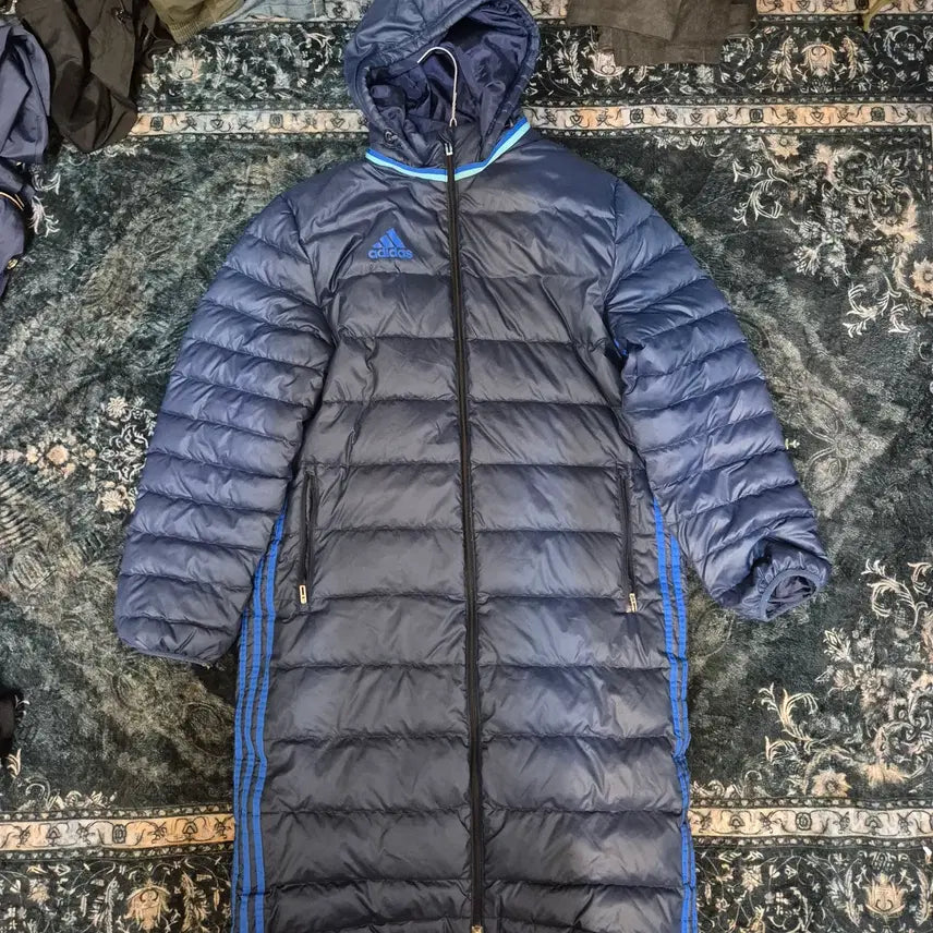 [BUNJANG] Adidas Lightweight Long Padding Navy 105 / 아디다스 롱패딩 105 네이비