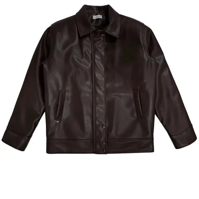 [BUNJANG] Faye Jade Brown Leather Jacket / 페일제이드 브라운 래더자켓